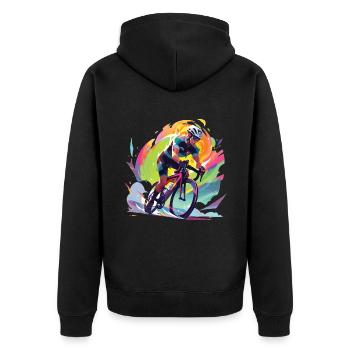 Vélo de route Vélo de route Vélo de route Vélo pour hommes - Veste à capuche bio Premium Unisexe - noir - Dos - Nico (187cm)