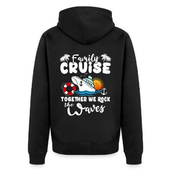 Croisière familiale en bateau de croisière - Veste à capuche bio Premium Unisexe - noir - Dos - Nico (187cm)