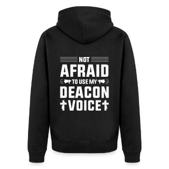 Église Diacre Religion Foi chrétienne Église - Veste à capuche bio Premium Unisexe - noir - Dos - Nico (187cm)