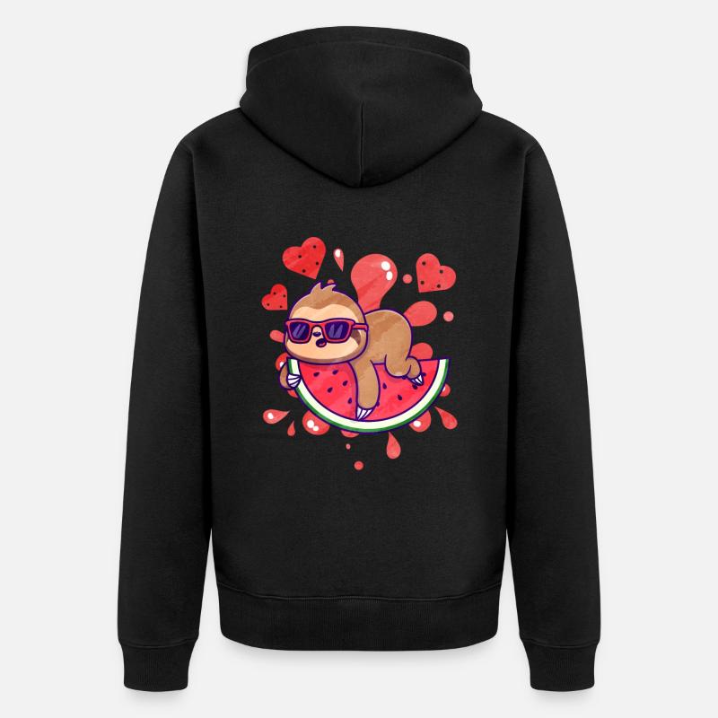 Pastèque - Veste à capuche bio Premium Unisexe - noir