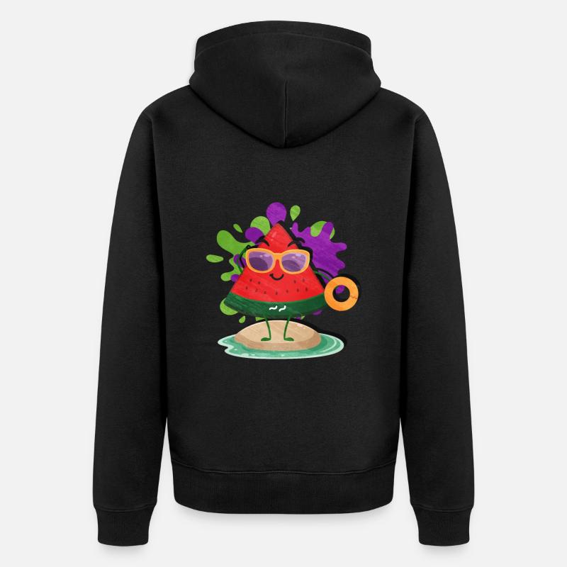 Pastèque - Veste à capuche bio Premium Unisexe - noir