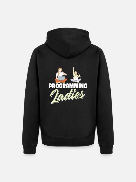 Developer Coder Programmer Dame - Unisex Premium Organic Zip Hoodie - black