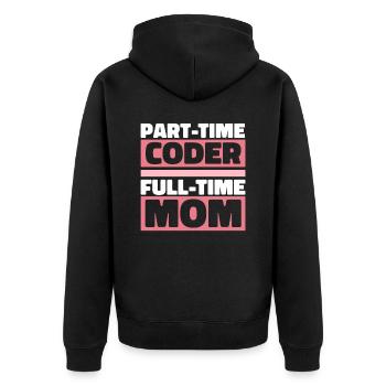 Développeur Coder Programmeur Mère - Veste à capuche bio Premium Unisexe - noir - Dos - Nico (187cm)