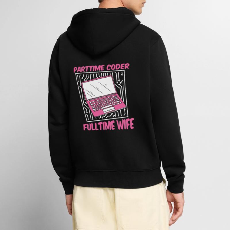 Entwickler Coder Programmierer Gattin Unisex Premium Bio Zip Hoodie