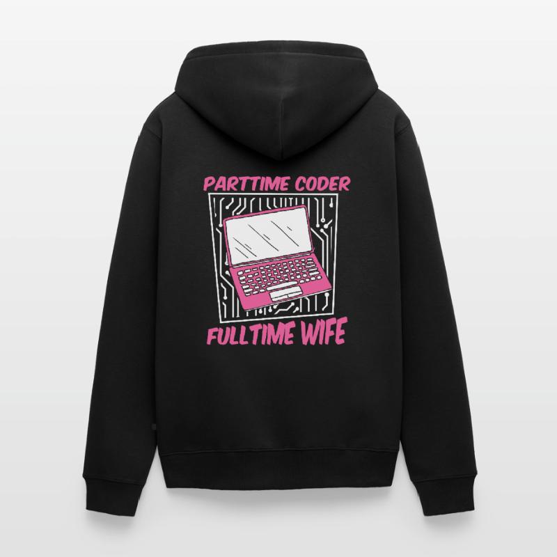 Entwickler Coder Programmierer Gattin Unisex Premium Bio Zip Hoodie