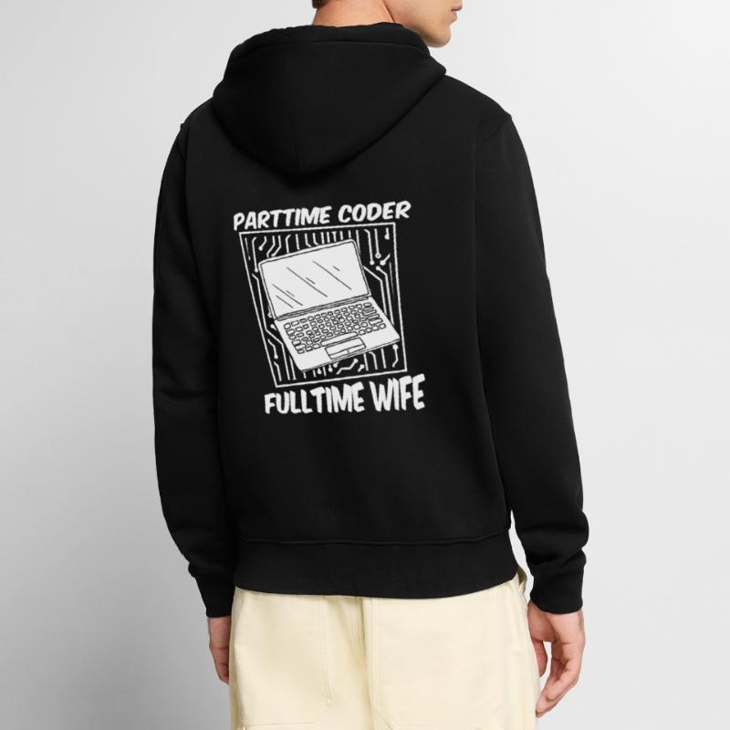 Entwickler Coder Programmierer Gattin Unisex Premium Bio Zip Hoodie