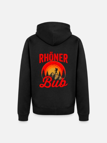 Rhöner Bub - Unisex Premium Bio Zip Hoodie - Schwarz