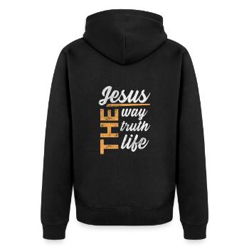 Bible - Veste à capuche bio Premium Unisexe - noir - Dos - Nico (187cm)