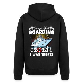 Cruise 2023 Cruise Ship - Unisex Premium Organic Zip Hoodie - black - Back - Nico (187cm)