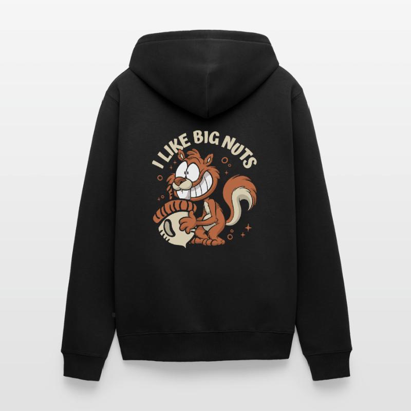 I Like Big Nuts Grauhörnchen Squirrel Eichhörnchen Unisex Premium Bio Zip Hoodie
