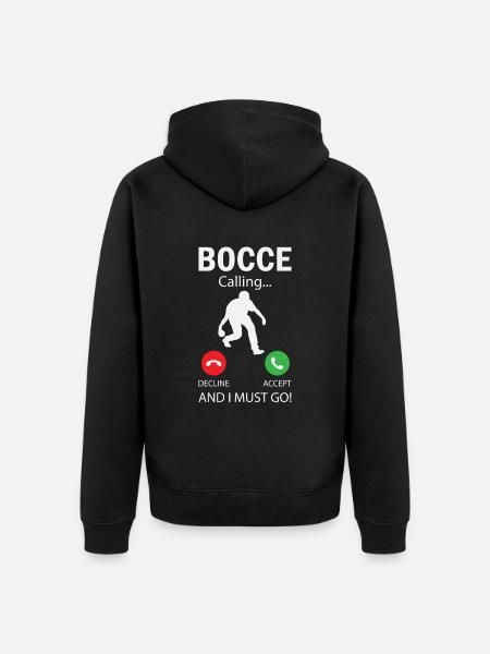 Bocce Player Funny Bocce - Unisex Premium Organic Zip Hoodie - black