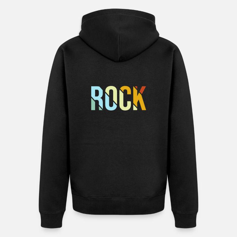 Rock Rétro - Veste à capuche bio Premium Unisexe - noir