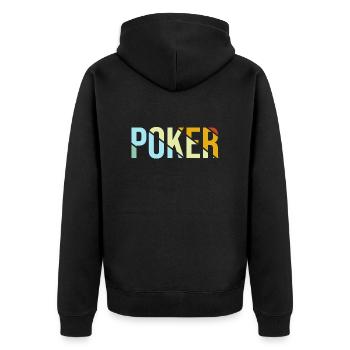 Poker Rétro - Veste à capuche bio Premium Unisexe - noir - Dos - Nico (187cm)