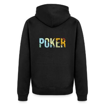 Poker Rétro - Veste à capuche bio Premium Unisexe - noir - Dos - Nico (187cm)