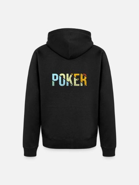 Poker Rétro - Veste à capuche bio Premium Unisexe - noir