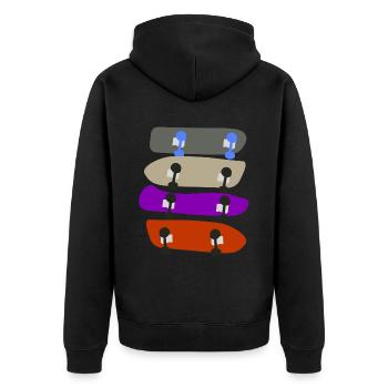Longboard Skateboard Longboarder - Veste à capuche bio Premium Unisexe - noir - Dos - Nico (187cm)