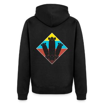 Longboard Longboarder Longboarding - Veste à capuche bio Premium Unisexe - noir - Dos - Nico (187cm)