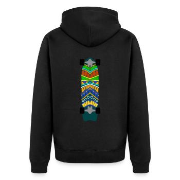 Longboarder Longboarding Longboard - Veste à capuche bio Premium Unisexe - noir - Dos - Nico (187cm)