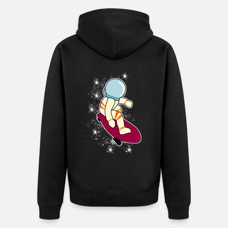 Longboarder Astronaute Longboard - Veste à capuche bio Premium Unisexe - noir