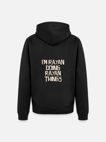 I'm Rayan doing Rayan things - Unisex Premium Organic Zip Hoodie - black