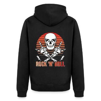 Rock 'n' Roll Music, Dancing, Concert, Festival - Unisex Premium Organic Zip Hoodie - black - Back - Nico (187cm)