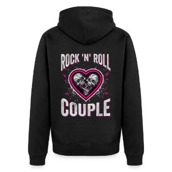 Rock 'n' Roll Music, Dancing, Concert, Festival - Unisex Premium Organic Zip Hoodie - black - Back - Nico (187cm)