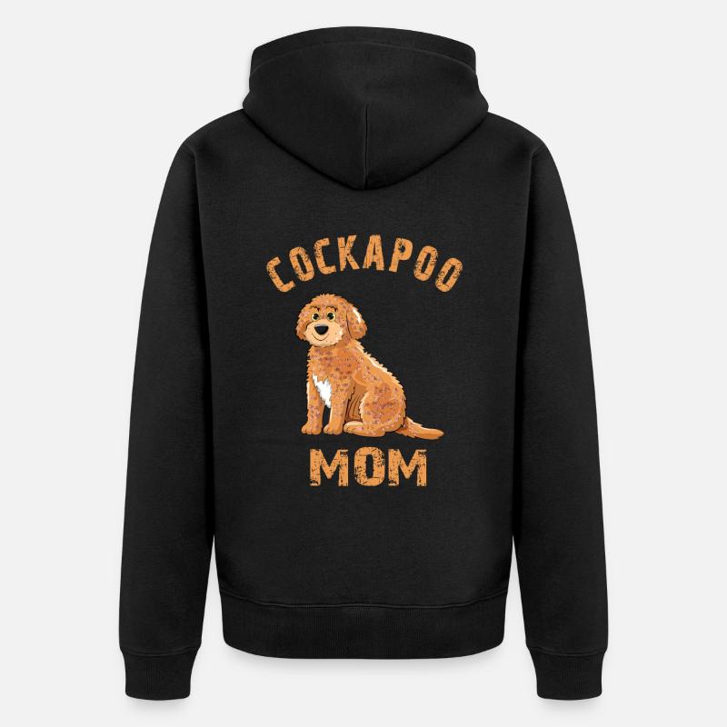 Cockapoo Mom - Unisex Premium Organic Zip Hoodie - black