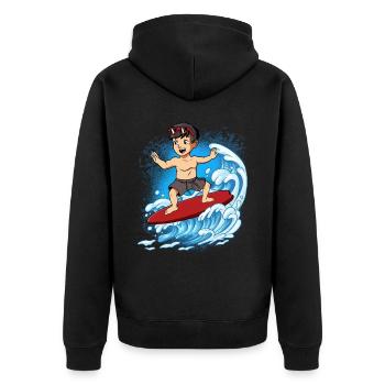 Surfeurs de vagues Surfeurs Surfeurs - Veste à capuche bio Premium Unisexe - noir - Dos - Nico (187cm)
