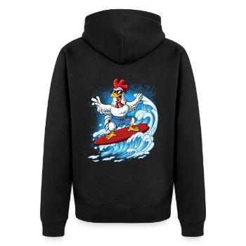 Surfeurs de vagues Surfeurs Surfeurs - Veste à capuche bio Premium Unisexe - noir - Dos - Nico (187cm)