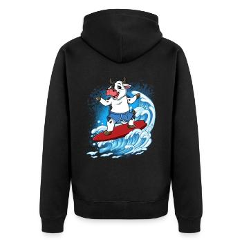 Surfeurs de vagues Surfeurs Surfeurs - Veste à capuche bio Premium Unisexe - noir - Dos - Nico (187cm)