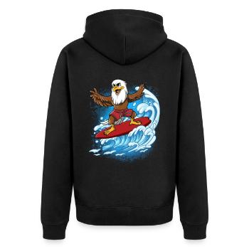 Surfeurs de vagues Surfeurs Surfeurs - Veste à capuche bio Premium Unisexe - noir - Dos - Nico (187cm)