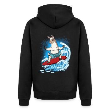 Surfeurs de vagues Surfeurs Surfeurs - Veste à capuche bio Premium Unisexe - noir - Dos - Nico (187cm)
