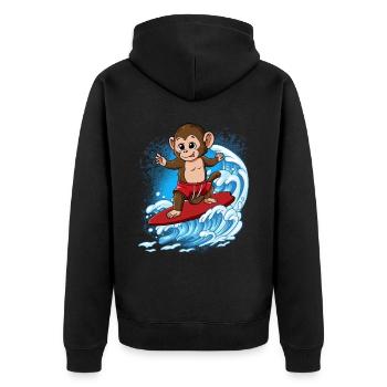 Surfeurs de vagues Surfeurs Surfeurs - Veste à capuche bio Premium Unisexe - noir - Dos - Nico (187cm)