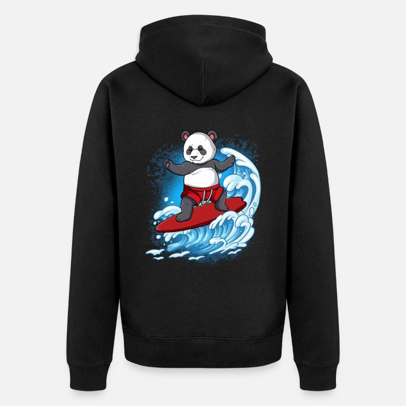 Surfeurs de vagues Surfeurs Surfeurs - Veste à capuche bio Premium Unisexe - noir
