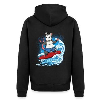 Surfeurs de vagues Surfeurs Surfeurs - Veste à capuche bio Premium Unisexe - noir - Dos - Nico (187cm)