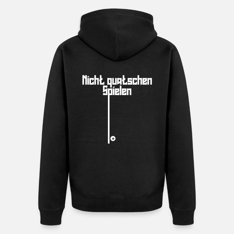Poolbillard Billard Queue Snooker - Unisex Premium Bio Zip Hoodie - Schwarz