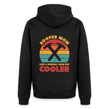 Roofer Gift Work Artisan Roofer - Unisex Premium Organic Zip Hoodie - black - Back - Nico (187cm)
