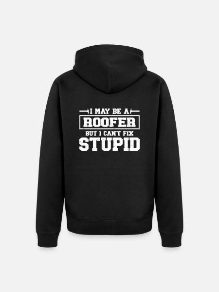 Dachdecker Geschenk Arbeit Handwerker Dachdecker - Unisex Premium Bio Zip Hoodie - Schwarz