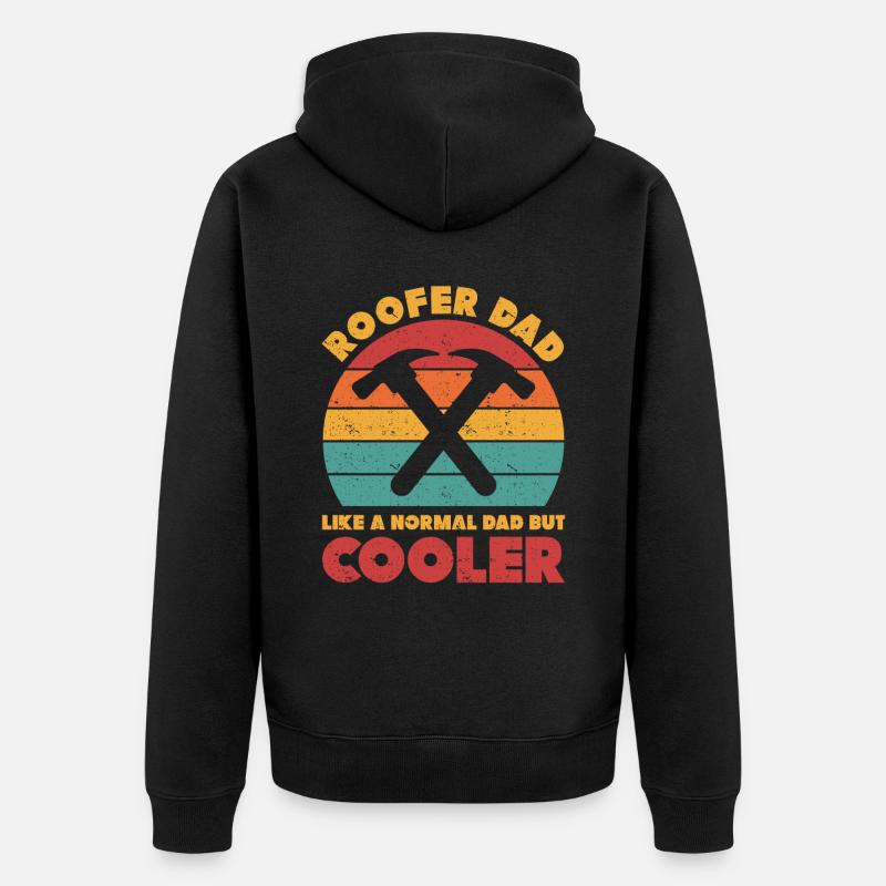 Dachdecker Geschenk Arbeit Handwerker Dachdecker - Unisex Premium Bio Zip Hoodie - Schwarz