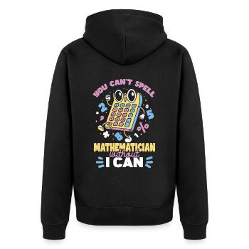 Mathématicien Citation Professeur de Math - Veste à capuche bio Premium Unisexe - noir - Dos - Nico (187cm)