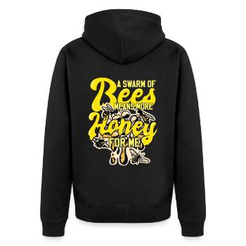 Un essaim d’abeilles Abeilles mellifères Apiculture - Veste à capuche bio Premium Unisexe - noir - Dos - Nico (187cm)