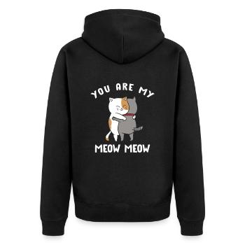 Tu es mon Miaou Miaou Chat - Veste à capuche bio Premium Unisexe - noir - Dos - Nico (187cm)