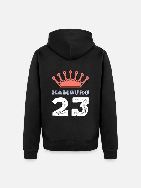 Hambourg 23 Maillot 2023 - Veste à capuche bio Premium Unisexe - noir
