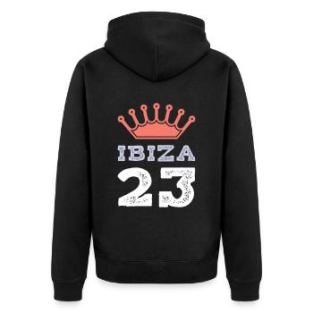 Ibiza 23 Jersey 2023 - Unisex Premium Organic Zip Hoodie - black - Back - Nico (187cm)