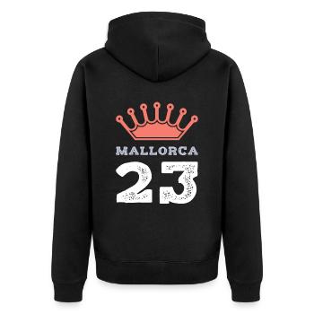 Mallorca 23 Jersey 2023 - Unisex Premium Organic Zip Hoodie - black - Back - Nico (187cm)