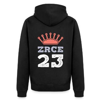 Zrce 23 Trikot 2023 - Unisex Premium Bio Zip Hoodie - Schwarz - Hinten - Nico (187cm)