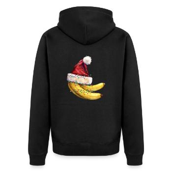 Amateur de fruits de banane Bananes drôles de bananes - Veste à capuche bio Premium Unisexe - noir - Dos - Nico (187cm)