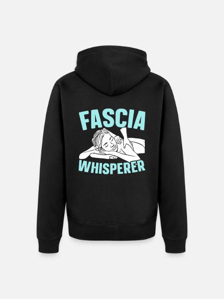 Fascia Whisperer Licensed Massage Therapist - Unisex Premium Organic Zip Hoodie - black