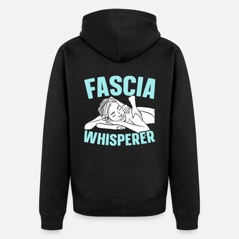 Faszienflüsterer lizenzierter Massagetherapeut - Unisex Premium Bio Zip Hoodie - Schwarz