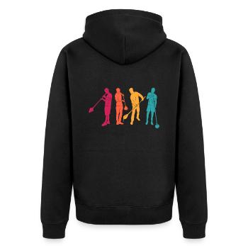 Glassblower Retro - Glassblowing Glassblowing - Unisex Premium Organic Zip Hoodie - black - Back - Nico (187cm)